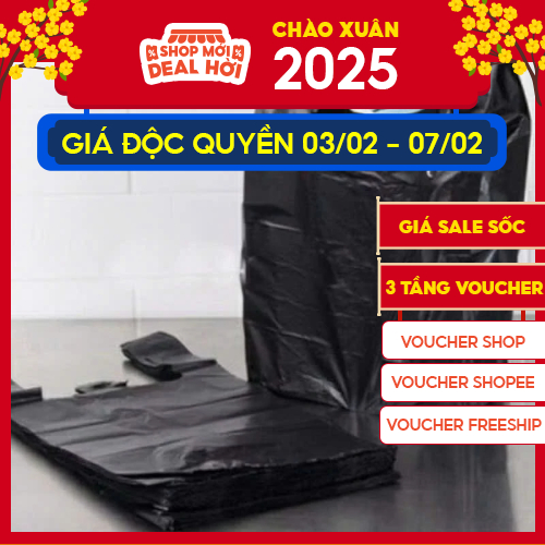 1kg Túi Bóng Đen Đựng Rác,Túi Nilon Đen Gói Hàng
