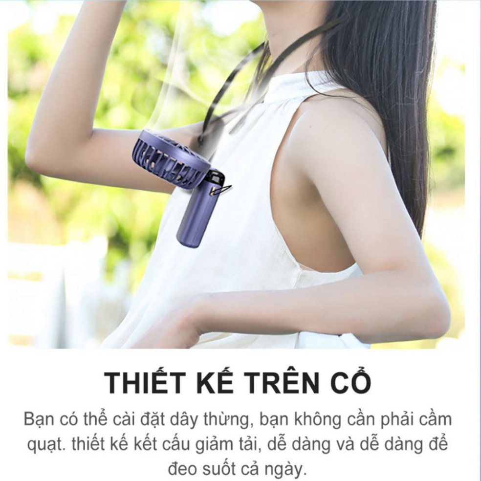 Quạt Cầm Tay Mini PTLUXURY Gấp Gọn Tích Điện 5 Cấp Độ Gió Dung Lượng Pin 10000 MHA [ HÀNG CAO CẤP ] | BigBuy360 - bigbuy360.vn