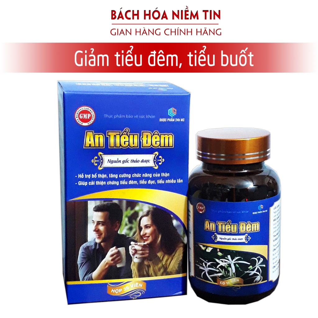 Viên uống An Tiểu Đêm - date mới - Giảm tiểu đêm, tiểu buốt, tiểu rắt, tiệu không tự chủ, bổ thận hiệu quả - Hộp 30 viên