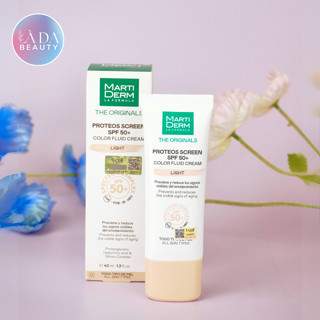 [CÔNG TY] Kem Chống Nắng Nâng Tone MartiDerm The Originals Proteos Screen SPF50+ Color Fluid Cream (Light) (40ml)