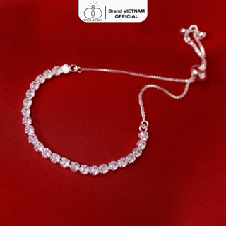 Lắc tay bạc Tyche Strawberry đính đá cá tính trang sức nữ cao cấp ý 925 TYCHE JEWELRY