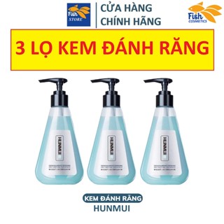 ( 3 Kem ) Kem Đánh Răng Trắng Răng HUNMUI hương bạc hà 210g thơm mát nhà FISHVN