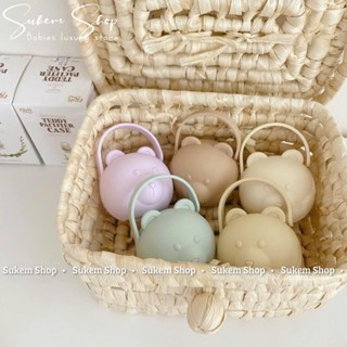 [CHÍNH HÃNG] Hộp Đựng Ti Giả, Núm Ti TGM Hàn Quốc Hình Gấu, Có Quai Cầm Tiện Lợi Siêu Xinh