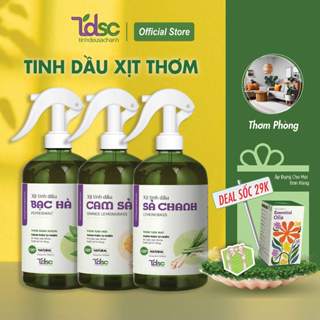 Chai Xịt Tinh Dầu Sả Chanh, Bạc Hà, Quế, Cam Sả TINHDAUSACHANH 100ml/500ml Khử Mùi Thơm Phòng Đuổi Muỗi Và Côn Trùng