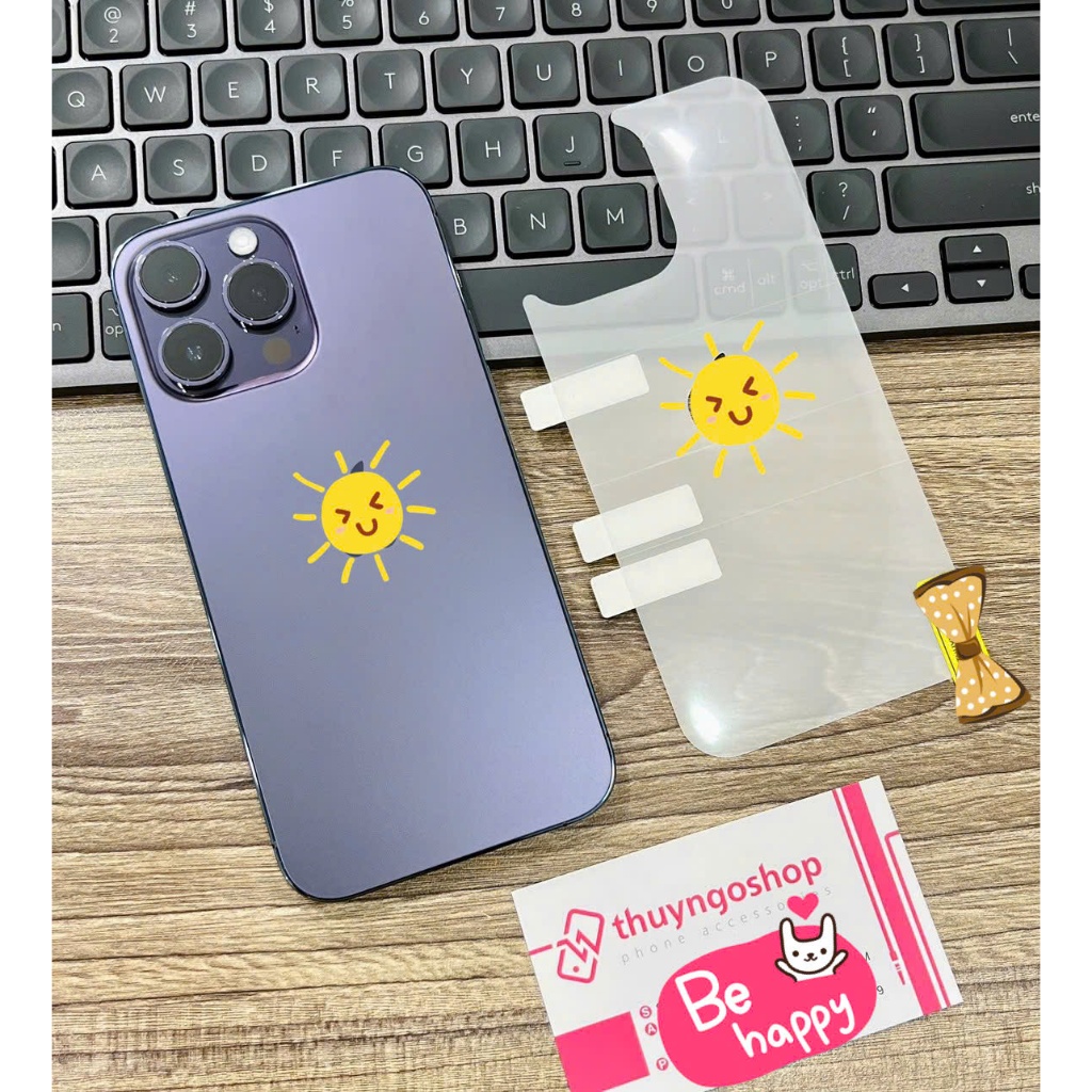 PPF dán mặt lưng (mở logo)  iPhone 15 Pro Max - iPhone 15 Pro - iPhone 14 Pro Max - iPhone 14 Pro - 