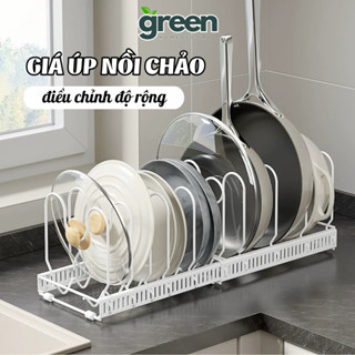 Kệ Để Xoong Nồi, Giá Úp Nồi Chảo Đa Năng Có Thể Điều Chỉnh Độ Dài, Kệ Đựng Nồi Nhà Bếp Đa Năng