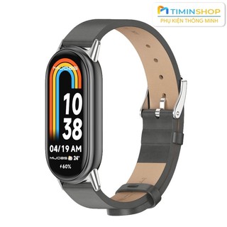 Dây da cho Miband 8/ Miband 9/ Miband 10 - Mijobs