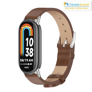 Dây da cho Miband 8/ Miband 9/ Miband 10 - Mijobs