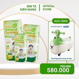    COMBO 3 BỊCH TẶNG XE   TÃ BỈM KITIN NATURAL DÀNH CHO BÉ CÓ ĐỦ SIZE NB56 S50 M44 L40 XL38 2XL36 3XL34 4XL30 