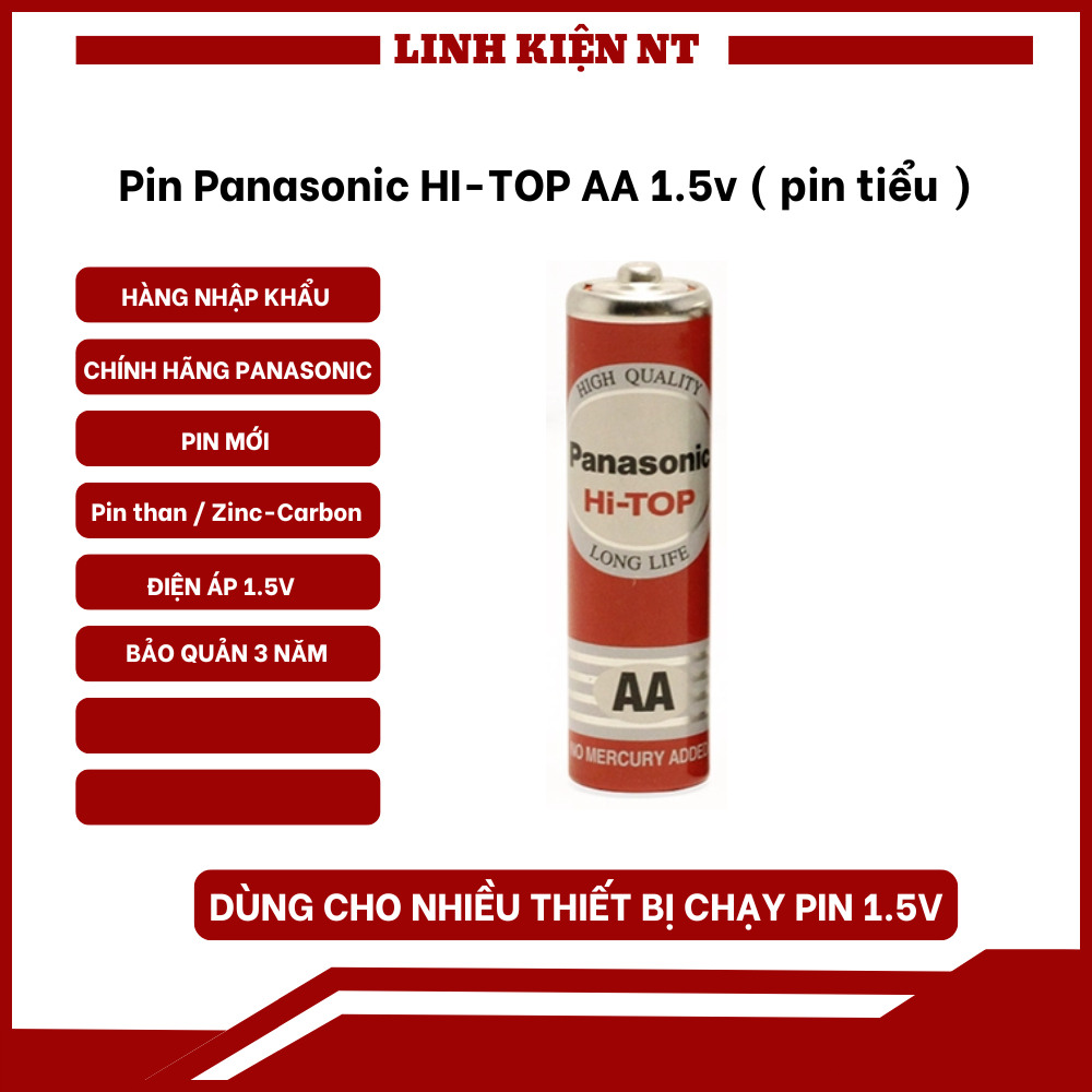 Pin Panasonic 1,5v Chính Hãng, Pin Tiểu Panasonic, Pin AA