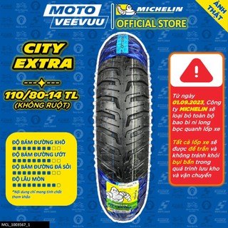 [MTVV] Vỏ lốp xe máy MICHELIN 110/80-14 TL City Extra<END>