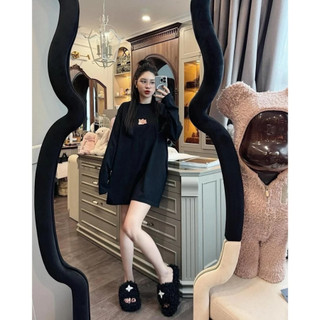  Áo Phông Áo Thun Nữ Dài Tay Dáng Thụng In 5D Cotton FREESIZE 40-65KG mẫu AOEMBEDTAYKAB. TP324 