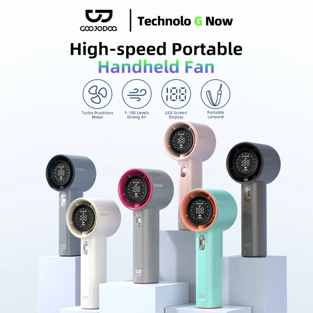 Bảo hành chính thức Quạt mini Goojodoq có màn hình kỹ thuật số LED