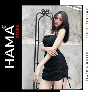 Đầm cúp sexy HAMA STORE H41 - Ngực có mút, đan dây hở lưng có rút dây 2 bên