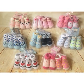 SALE LỖ Set 2 đôi Tất lưới cotton sơ sinh cho bé 0-6 tháng/ Vớ trẻ em