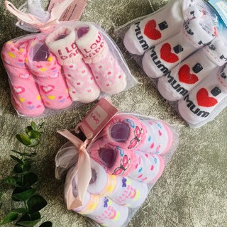 SALE LỖ Set 2 đôi Tất lưới cotton sơ sinh cho bé 0-6 tháng/ Vớ trẻ em