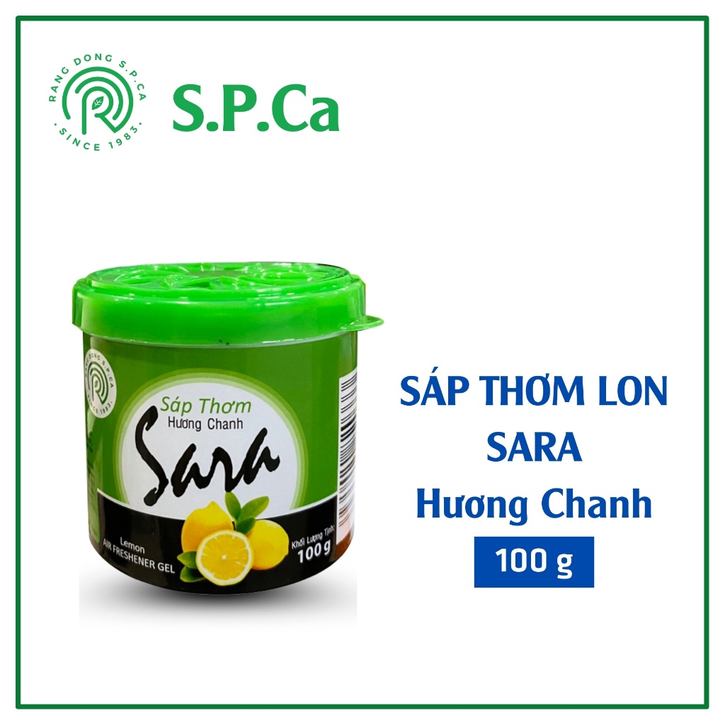 Sáp thơm xe ô tô Sara 100g hương Chanh cao cấp khử mùi làm thơm không gian - SPCa000160
