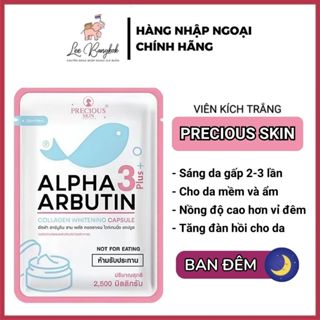 [Chuẩn Thái] Vỉ 10 Viên Bột Kích Trắng Và Dưỡng Trắng Da Alpha Arbutin Whitening Plus Precious Skin Thái Lan