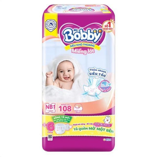  Miếng lót Bobby NB 108 tặng 6 miếng dành cho bé sơ sinh 