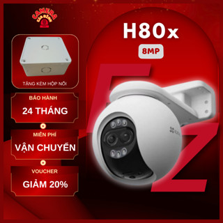  Camera Wifi EZVIZ H80x 8MP 4K - có màu đêm ghi hình 4K quay quét 360° phát hiện chuyển động 