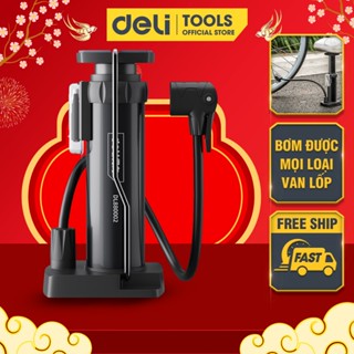Bơm Đạp Chân Xe Đạp Deli Chính Hãng - Siêu Nhẹ, Dễ Dàng Di Chuyển - Áp Suất Cao - DL880002