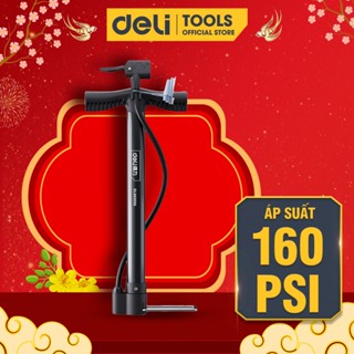 Bơm Xe Đạp Cầm Tay Deli Cao Cấp - Siêu Nhẹ, Nhỏ Gọn, Tiện Lợi, Dễ Dàng Di Chuyển - Áp Suất Cao - DL880006