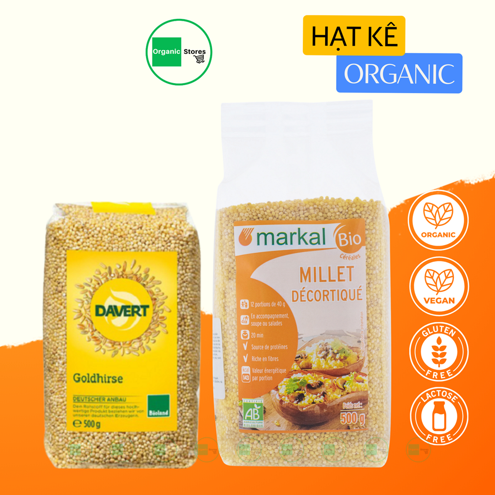 Hạt kê hữu cơ 500g (Markal - Davert - Bohlsener) - Ăn Kiêng - Giảm Cholesterol - Ăn thực dưỡng - Organic Stores