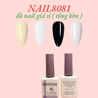 Sơn gel Burberry ( nắp tím ) lẻ màu Đen , Trắng , Trắng Gạo , Trắng Sữa làm móng