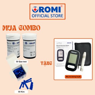 Máy đo đường huyết OROMI CMS10A - COMBO 50 que test + kim TẶNG 01 máy đo - Bảo hành trọn đời