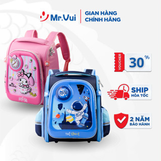 Balo chống gù lưng Mr.Vui BLCG 970, cặp cho bé trai, bé gái đi học cấp 1, học tiểu học, chống thấm