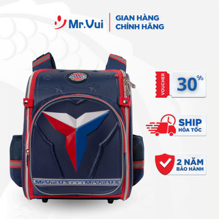 Balo chống gù mr vui dành cho bé trai, học sinh cấp 1 nhiều ngăn cao cấp bảo hành 24 tháng blcg 850