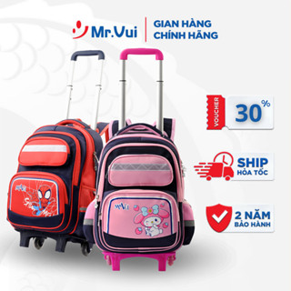 Balo vali kéo Mr Vui in hình dễ thương cho bé cấp 1, học sinh tiểu học chống thấm cao cấp BLK 928