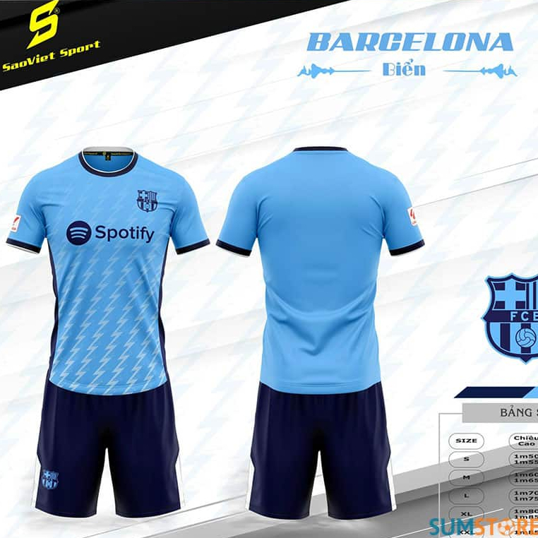 Áo Bóng Đá – CLB Barca Xanh SV 2024 - Áo Bóng Đá Mới Nhất