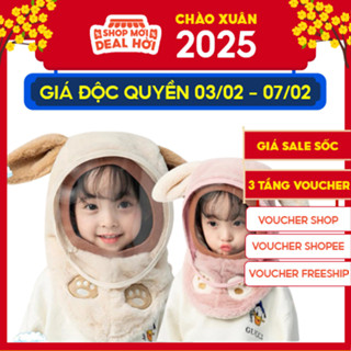 Mũ Len Trùm Đầu Cho Bé - Kính Chắn Gió Chống Bụi, Ấm Áp Và An Toàn Cho Mùa Đông