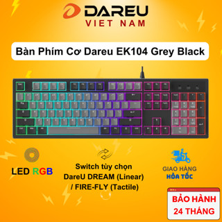 Bàn phím cơ Gaming DAREU EK104 Grey Black 104KEY MULTI LED