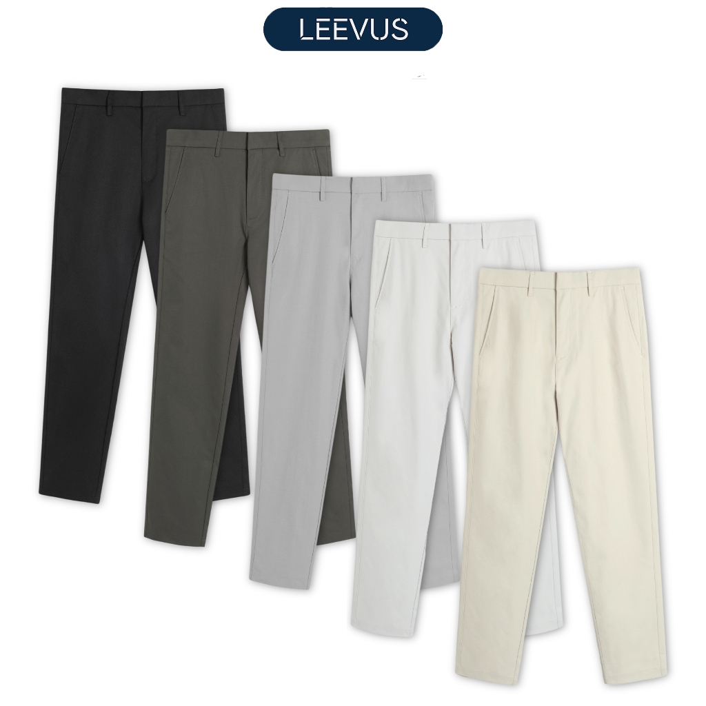 [TẶNG HỘP ĐƠN TỪ 2 SP] Quần Dài Stretch Chinos chất liệu Khaki Poplin mịn mỏng thanh lịch và tinh tế