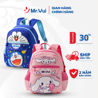 Balo mẫu giáo Mr Vui, Balo mầm non in hình dễ thương, đi chơi, đi học cho bé trai, bé gái BLH 989