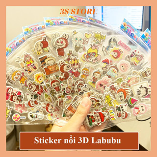 Sticker Labubu Capybara nổi 3D cho bé trai bé gái hình dán chống thấm nước quà tặng cho trẻ em Kuromi Kitty ô tô đoremon