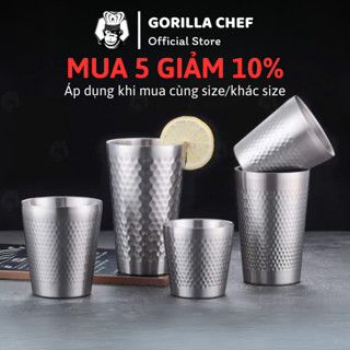  Ly inox 304 kiểu Hàn Quốc 2 lớp GORILLA CHEF không giữ nhiệt sang trọng và an toàn cho sức khỏe 