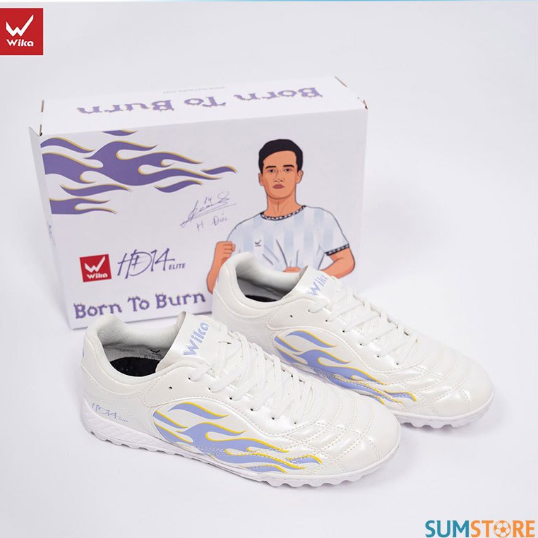 Giày Bóng Đá Cao Cấp Wika HD14 Elite Trắng - Giày Thể Thao Thoáng Khí , Thoải Mái