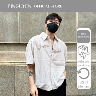 Sm Boxy Positive Sọc Nhỏ, Sơ Mi Thời Trang Nam PINGUYEN 146
