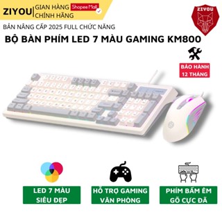 Bàn Phím Gaming Và Chuột Led Ziyou KM800 Màu Cực Đẹp Dùng Văn Phòng, Chơi Game Phím Bấm Êm