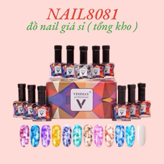 Set loang cồn vân đá Vinimay 12 màu ( Hàng Chính Hãng ) cồn loang