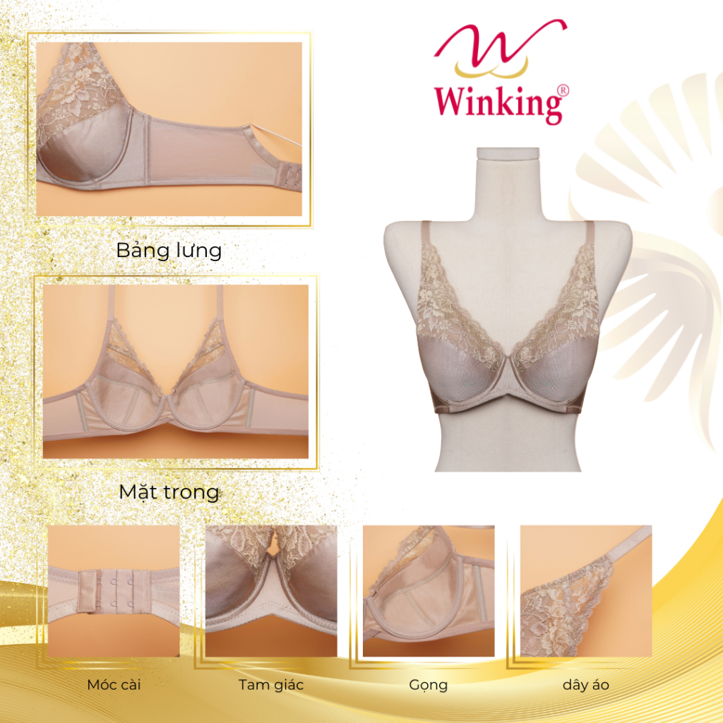 ÁO NGỰC WINKING 9079 ĐỆM MÚT MỎNG PHỐI REN MỀM MỊN SANG TRỌNG