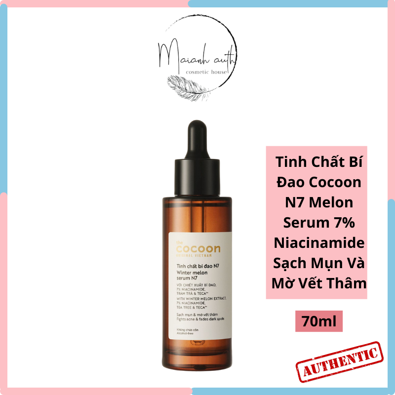 Tinh Chất Bí Đao Cocoon N7 Winter Melon Serum 7% Niacinamide sạch mụn và mờ vết thâm 70ml