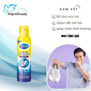 Bình xịt thơm giày Scholl Xịt khử mùi giày ngay lập tức giảm tiết mồ hôi giúp chân khô thoáng tự tin cả ngày dài