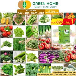 Hạt giống Greenhome, Rau Ăn Lá, Gia Vị, Củ Quả, Các Loại Hoa, Trồng Quanh Năm, Năng Suất Cao