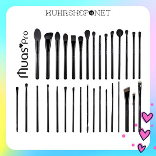 [Bộ cọ MUA Pro 32 cây kèm túi ] Bộ cọ MUAs Pro 32 cây thân gỗ đen chất lông mền mịn sang chảnh chuyên dùng makeup artist