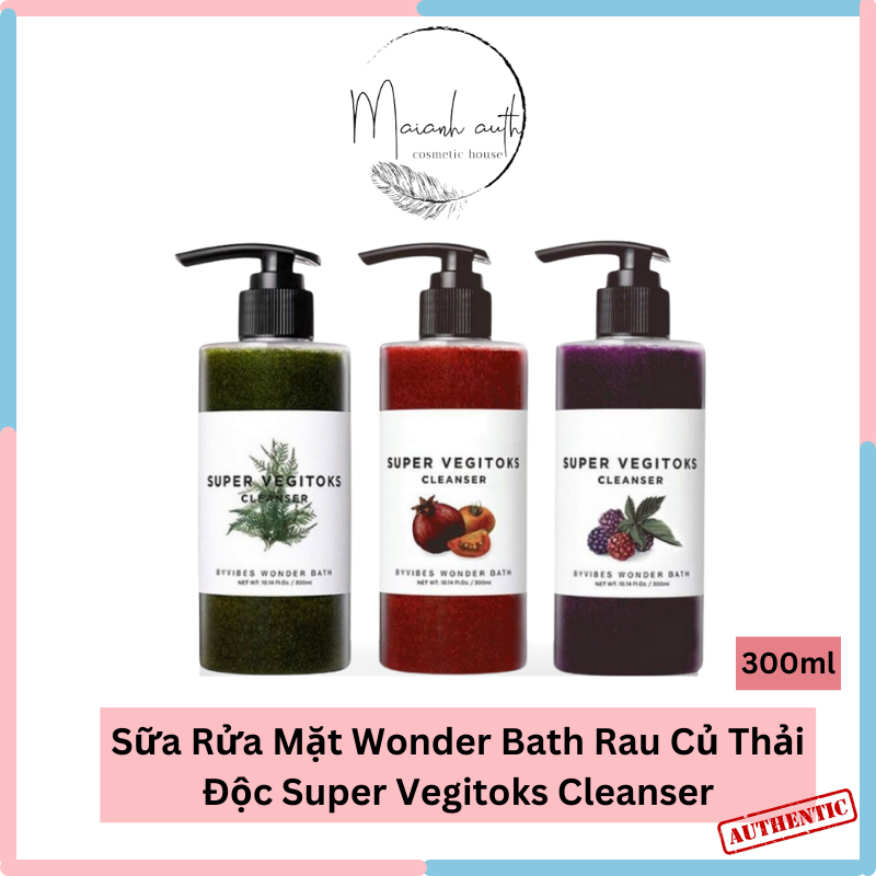 Sữa rửa mặt rau củ Wonder Bath Super Vegitoks thải độc 300ml