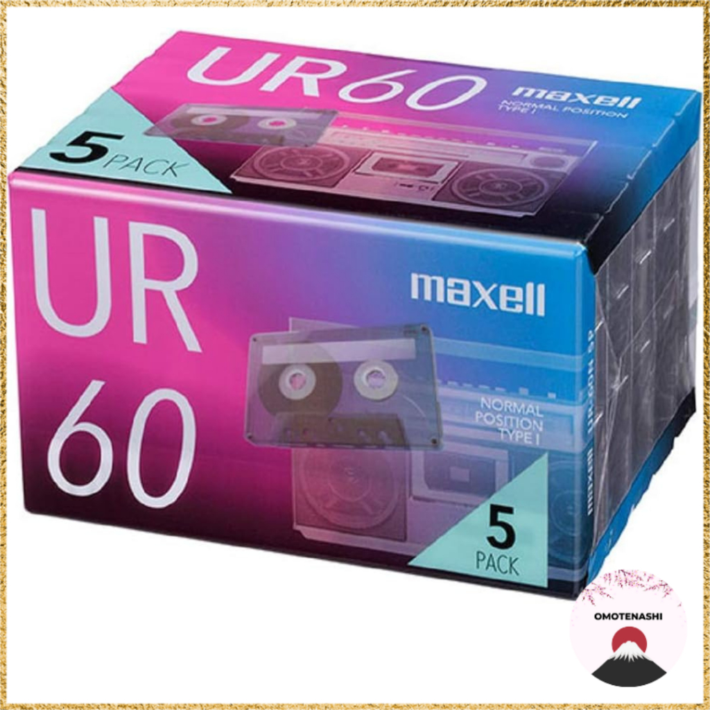 Maxell UR Series Audio Cassette Tapes - 5 Pack (10, 20, 60, 90 Minutes)